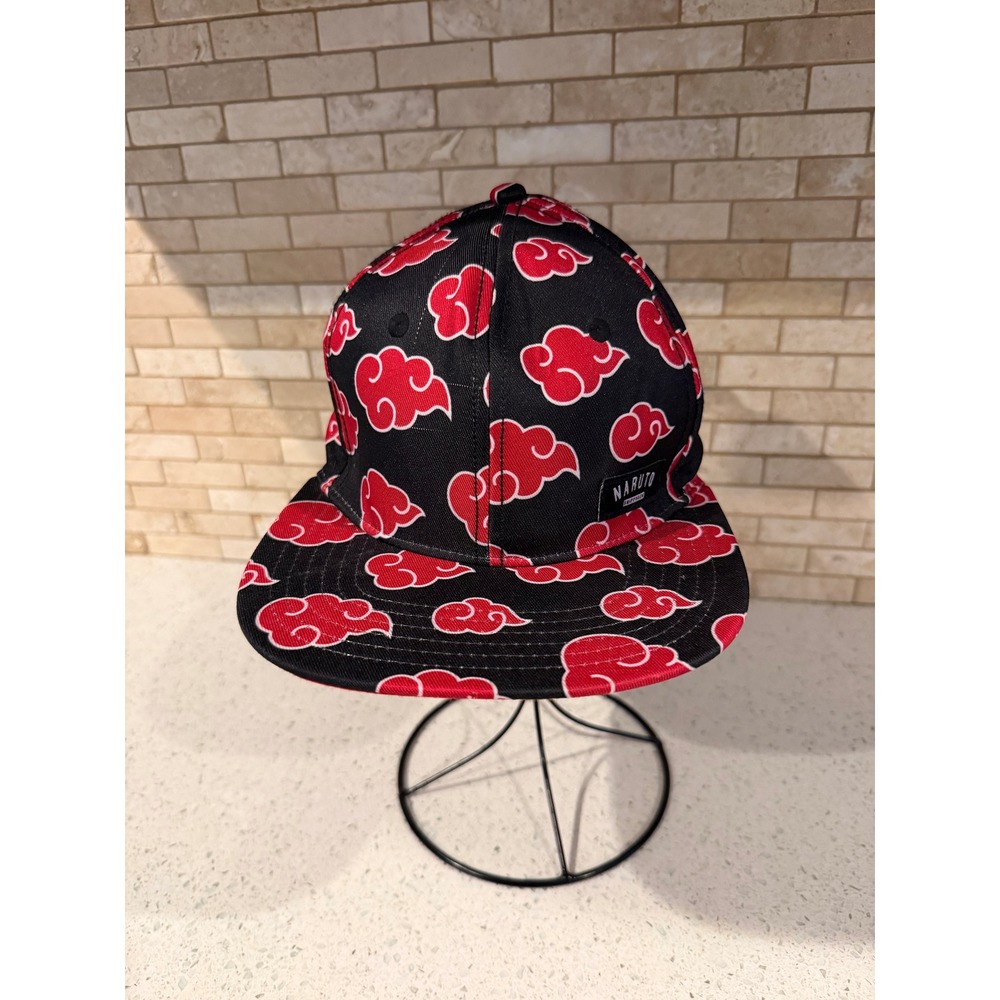 Naruto Shippuden Akatsuki Black Red Clouds Snapback Hat NEW